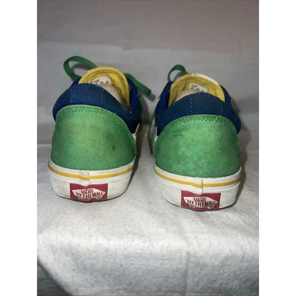 Vans Old Skool Off The Wall Primary Block Colors Youth Size 7 Skater Shoes‎
